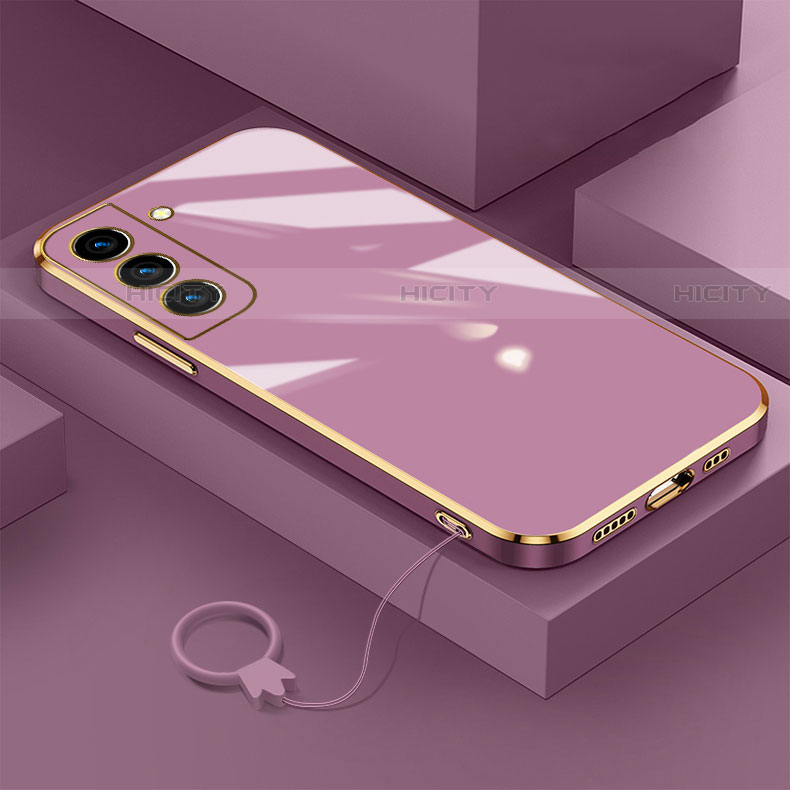 Coque Ultra Fine Silicone Souple Housse Etui M01 pour Samsung Galaxy S21 5G Violet Plus