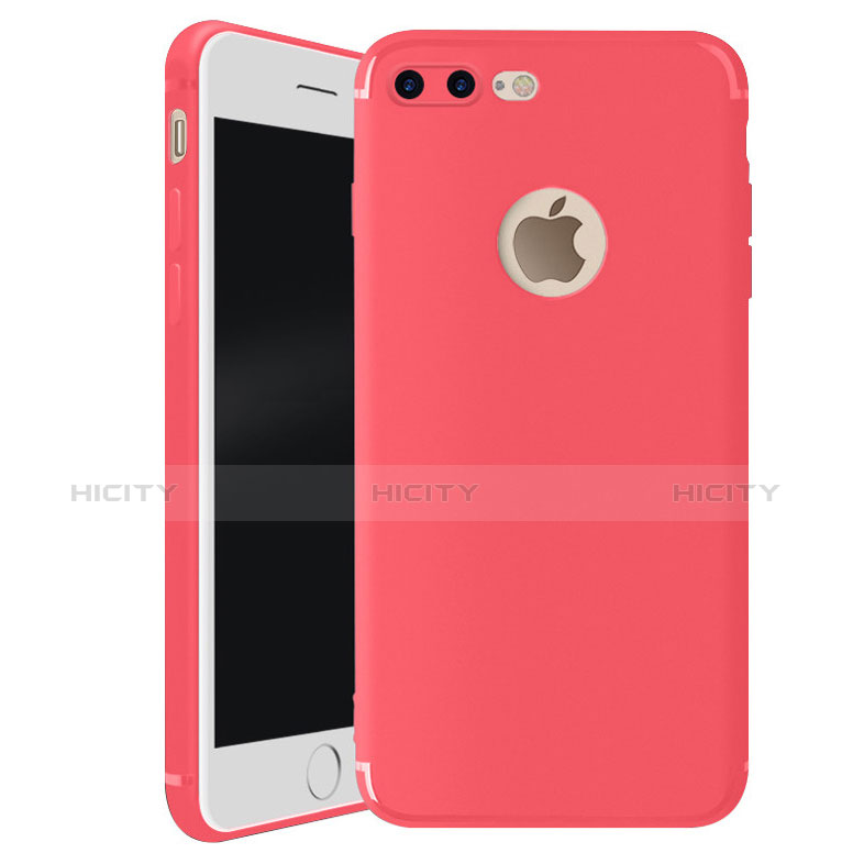 Coque Ultra Fine Silicone Souple Housse Etui S01 pour Apple iPhone 7 Plus Rouge Plus