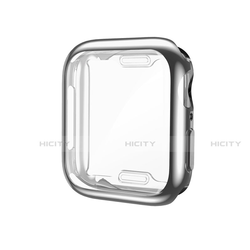 Coque Ultra Fine Silicone Souple Housse Etui S01 pour Apple iWatch 5 40mm Argent Plus