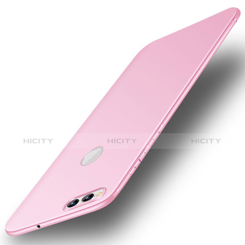 Coque Ultra Fine Silicone Souple Housse Etui S01 pour Huawei Honor 7X Rose Plus