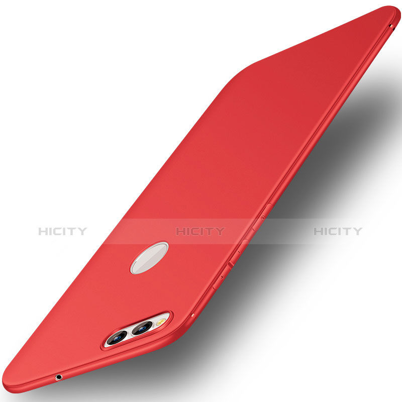 Coque Ultra Fine Silicone Souple Housse Etui S01 pour Huawei Honor 7X Rouge Plus