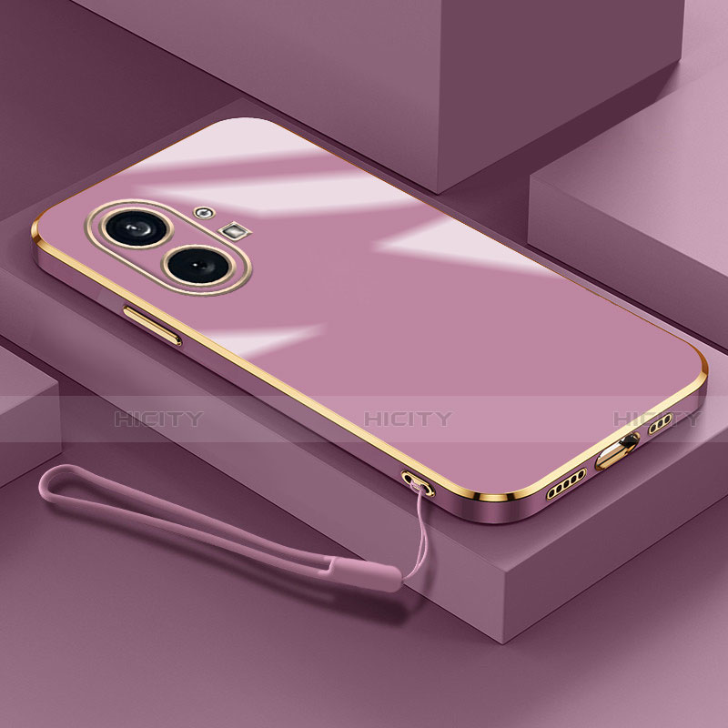 Coque Ultra Fine Silicone Souple Housse Etui S01 pour Nothing Phone 1 Violet Plus