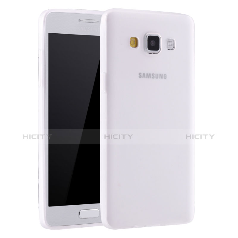 Coque Ultra Fine Silicone Souple Housse Etui S01 pour Samsung Galaxy A7 SM-A700 Blanc Plus