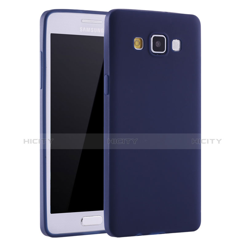Coque Ultra Fine Silicone Souple Housse Etui S01 pour Samsung Galaxy A7 SM-A700 Bleu Plus