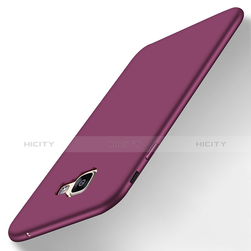 Coque Ultra Fine Silicone Souple Housse Etui S01 pour Samsung Galaxy A8 (2016) A8100 A810F Violet Plus