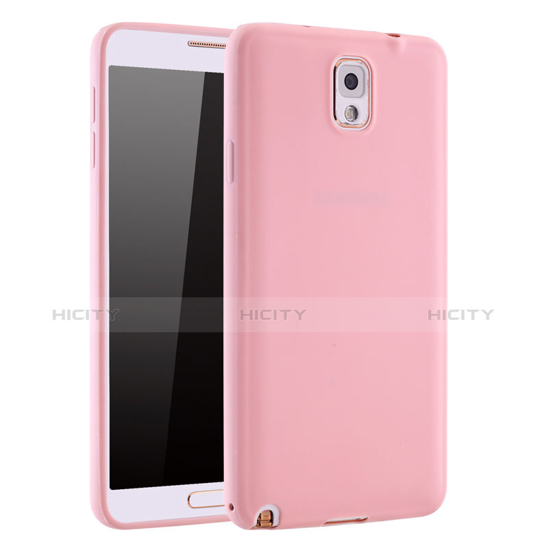 Coque Ultra Fine Silicone Souple Housse Etui S01 pour Samsung Galaxy Note 3 N9000 Rose Plus