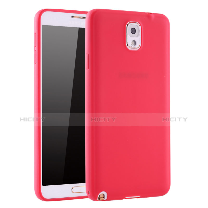 Coque Ultra Fine Silicone Souple Housse Etui S01 pour Samsung Galaxy Note 3 N9000 Rouge Plus