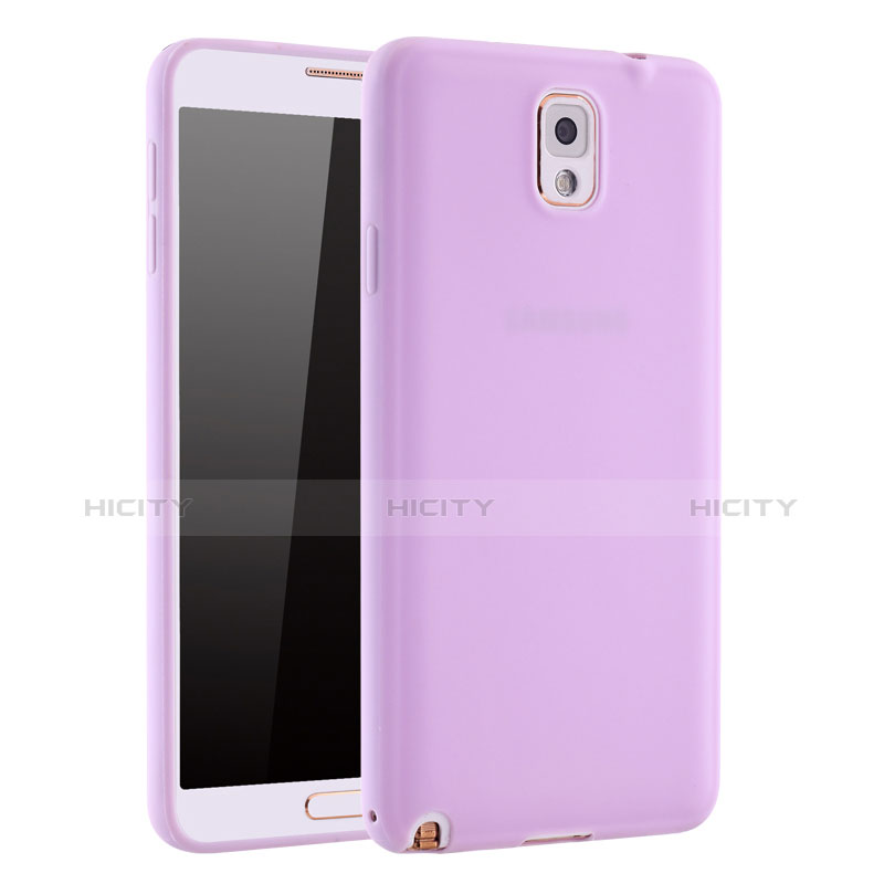 Coque Ultra Fine Silicone Souple Housse Etui S01 pour Samsung Galaxy Note 3 N9000 Violet Plus