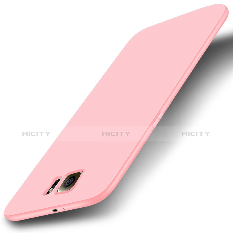 Coque Ultra Fine Silicone Souple Housse Etui S01 pour Samsung Galaxy S6 Duos SM-G920F G9200 Rose Plus