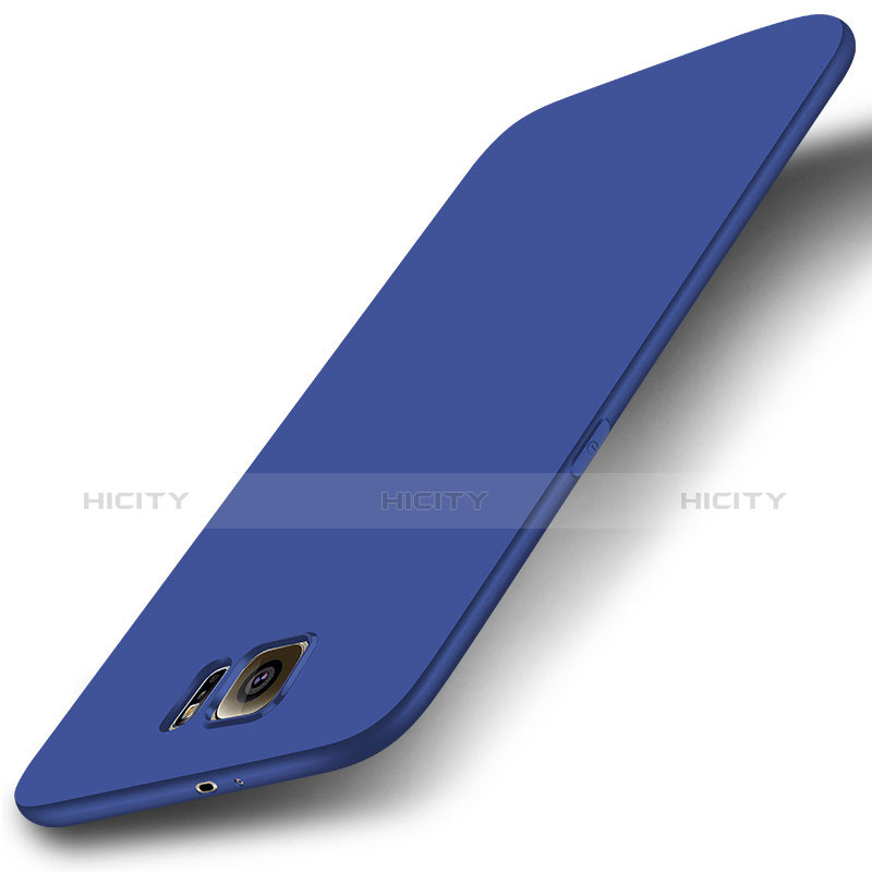 Coque Ultra Fine Silicone Souple Housse Etui S01 pour Samsung Galaxy S6 SM-G920 Bleu Plus