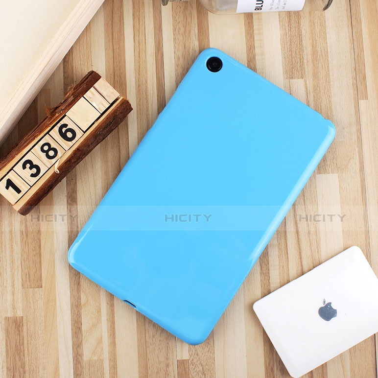 Coque Ultra Fine Silicone Souple Housse Etui S01 pour Xiaomi Mi Pad 4 Bleu Ciel Plus