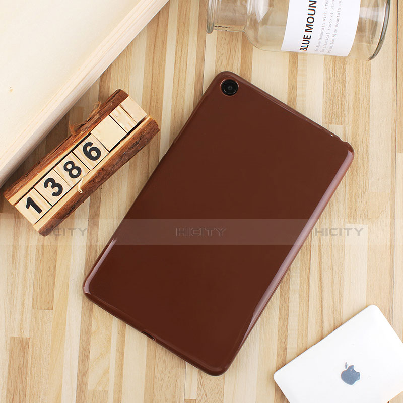 Coque Ultra Fine Silicone Souple Housse Etui S01 pour Xiaomi Mi Pad Marron Plus