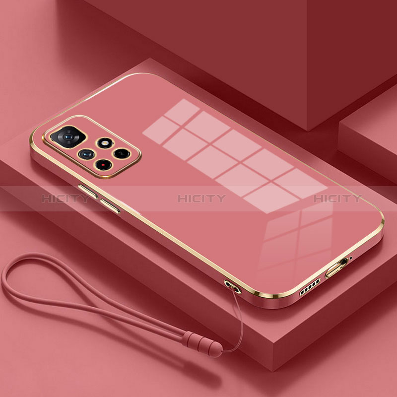 Coque Ultra Fine Silicone Souple Housse Etui S01 pour Xiaomi Redmi Note 11S 5G Rouge Plus