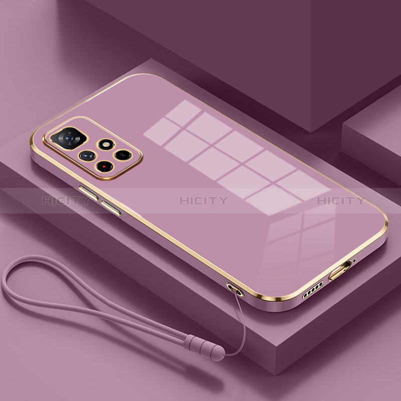 Coque Ultra Fine Silicone Souple Housse Etui S01 pour Xiaomi Redmi Note 11T 5G Violet Plus