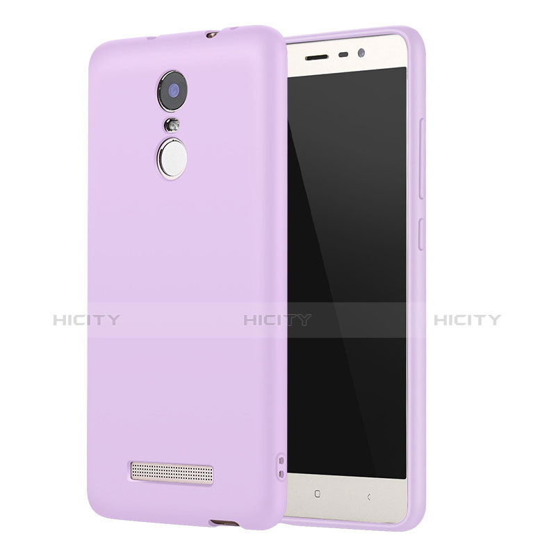 Coque Ultra Fine Silicone Souple Housse Etui S01 pour Xiaomi Redmi Note 3 MediaTek Violet Plus