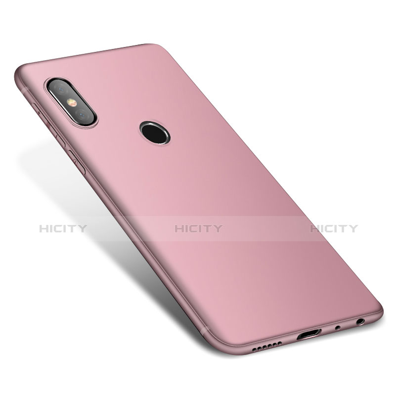 Coque Ultra Fine Silicone Souple Housse Etui S01 pour Xiaomi Redmi Note 5 AI Dual Camera Rose Plus