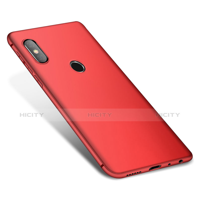 Coque Ultra Fine Silicone Souple Housse Etui S01 pour Xiaomi Redmi Note 5 AI Dual Camera Rouge Plus