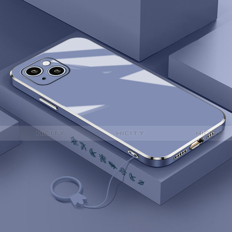 Coque Ultra Fine Silicone Souple Housse Etui S03 pour Apple iPhone 14 Plus Gris Lavende Plus