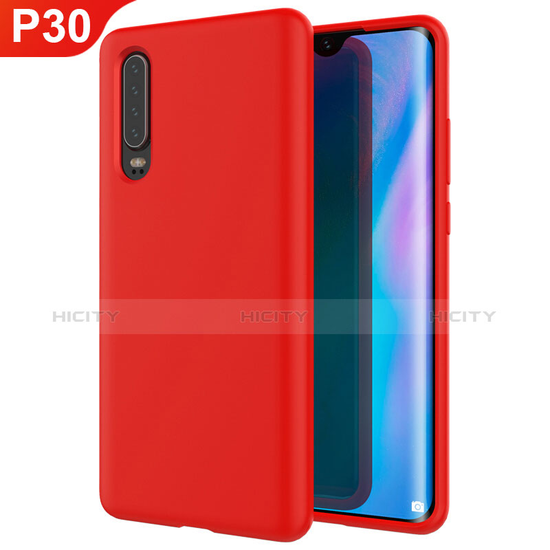 Coque Ultra Fine Silicone Souple Housse Etui S03 pour Huawei P30 Rouge Plus