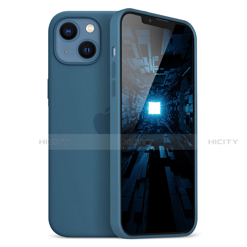 Coque Ultra Fine Silicone Souple Housse Etui S05 pour Apple iPhone 13 Mini Bleu Plus