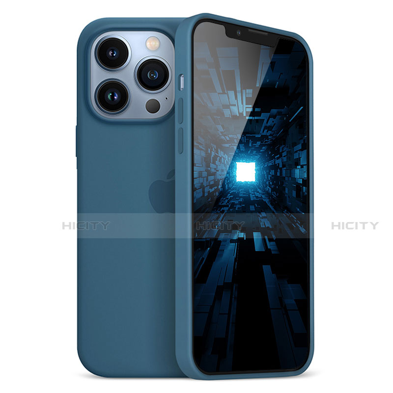 Coque Ultra Fine Silicone Souple Housse Etui S05 pour Apple iPhone 13 Pro Bleu Plus