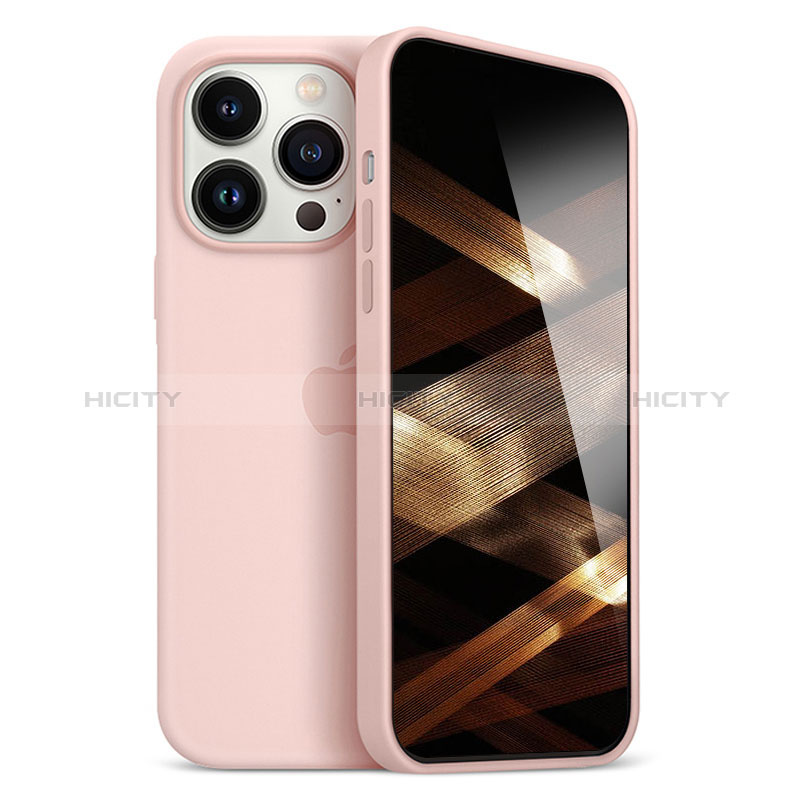 Coque Ultra Fine Silicone Souple Housse Etui S05 pour Apple iPhone 14 Pro Or Rose Plus