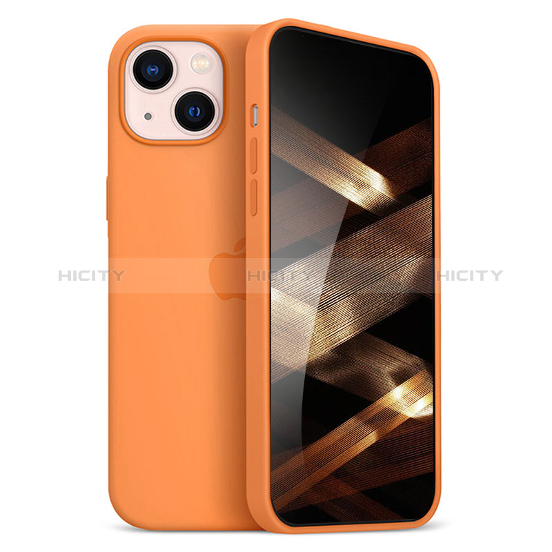 Coque Ultra Fine Silicone Souple Housse Etui S05 pour Apple iPhone 15 Orange Plus