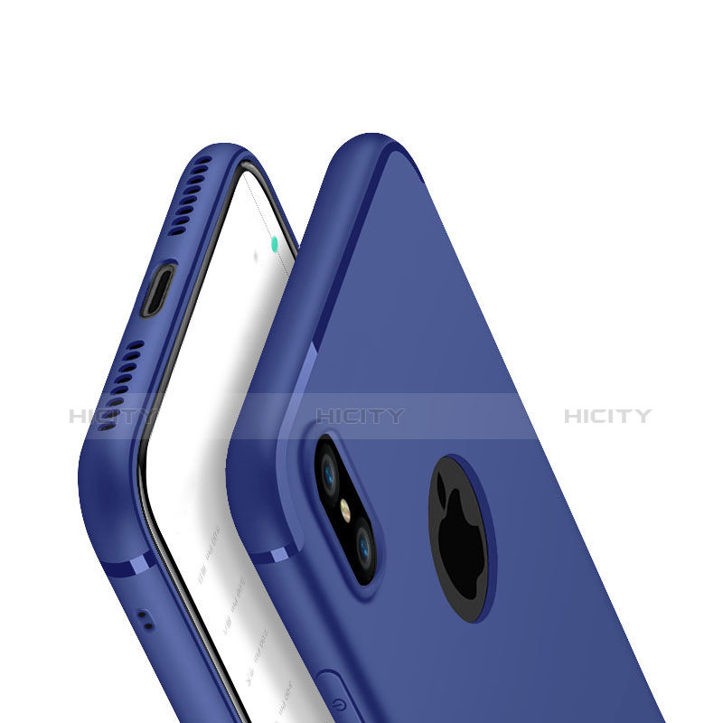 Coque Ultra Fine Silicone Souple Housse Etui V01 pour Apple iPhone X Bleu Plus