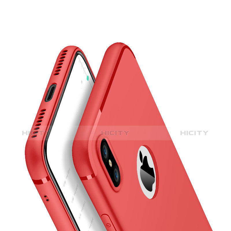 Coque Ultra Fine Silicone Souple Housse Etui V01 pour Apple iPhone X Rouge Plus