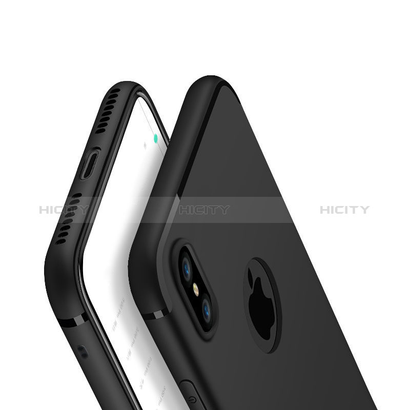 Coque Ultra Fine Silicone Souple Housse Etui V01 pour Apple iPhone Xs Max Noir Plus