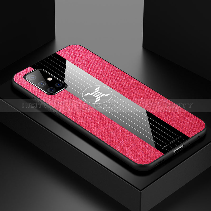 Coque Ultra Fine Silicone Souple Housse Etui X01L pour Samsung Galaxy A71 4G A715 Rouge Plus