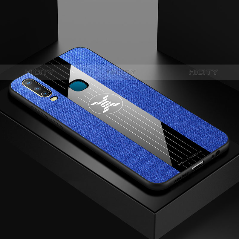 Coque Ultra Fine Silicone Souple Housse Etui X01L pour Vivo Y12 Bleu Plus