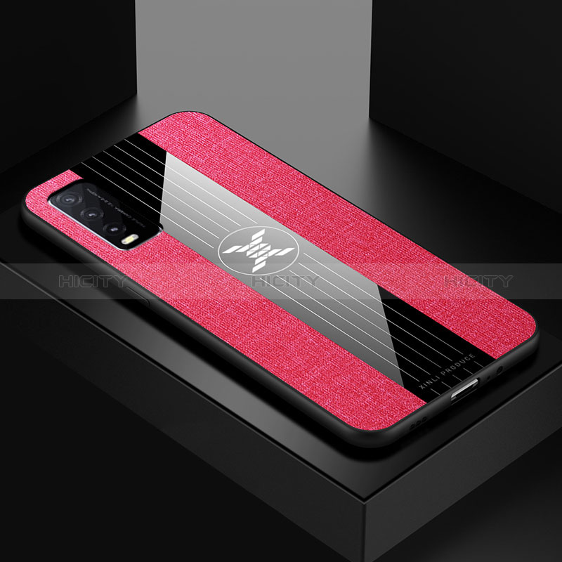 Coque Ultra Fine Silicone Souple Housse Etui X01L pour Vivo Y12s (2021) Rouge Plus