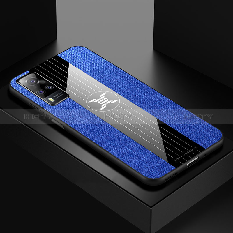 Coque Ultra Fine Silicone Souple Housse Etui X01L pour Vivo Y31 (2021) Bleu Plus