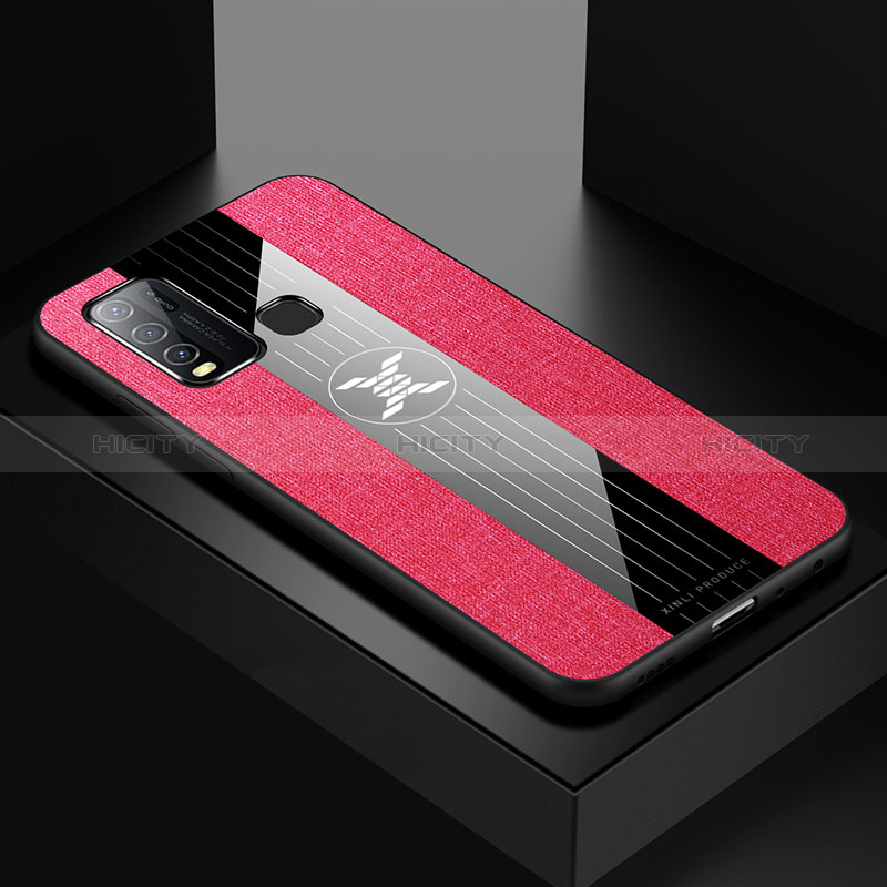 Coque Ultra Fine Silicone Souple Housse Etui X01L pour Vivo Y50 Rouge Plus