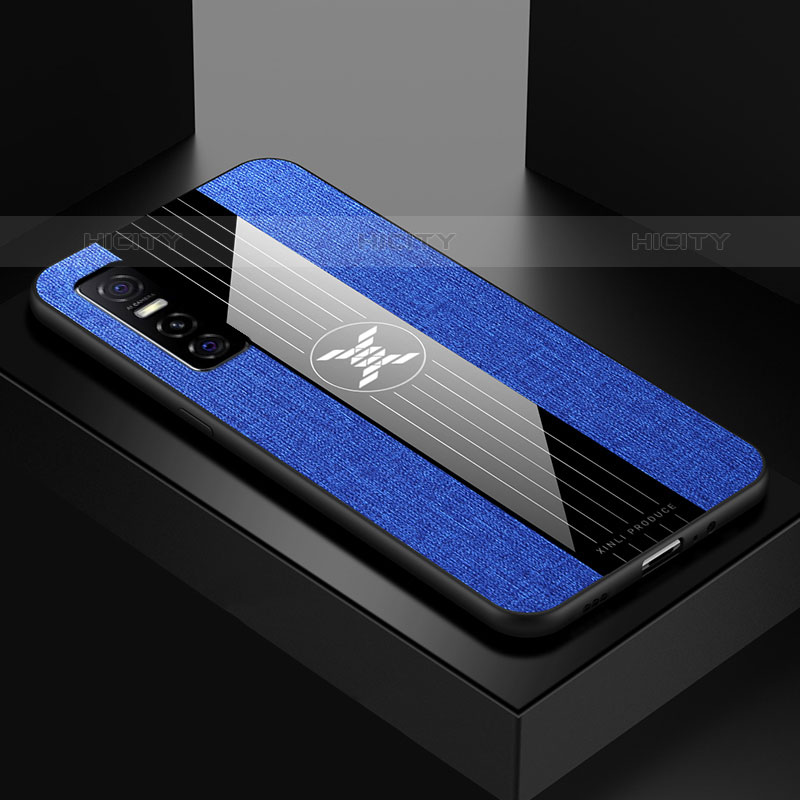 Coque Ultra Fine Silicone Souple Housse Etui X01L pour Vivo Y73s 5G Bleu Plus