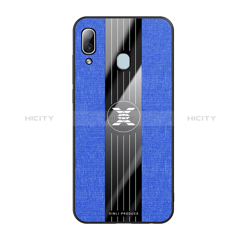 Coque Ultra Fine Silicone Souple Housse Etui X02L pour Samsung Galaxy A20 Bleu Plus