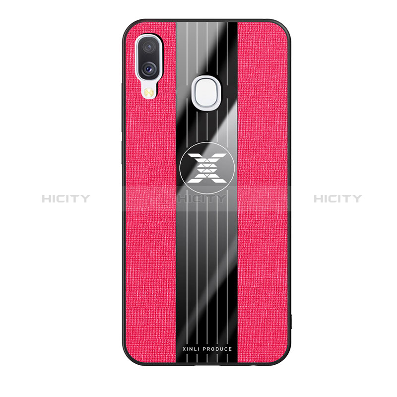 Coque Ultra Fine Silicone Souple Housse Etui X02L pour Samsung Galaxy A40 Rouge Plus