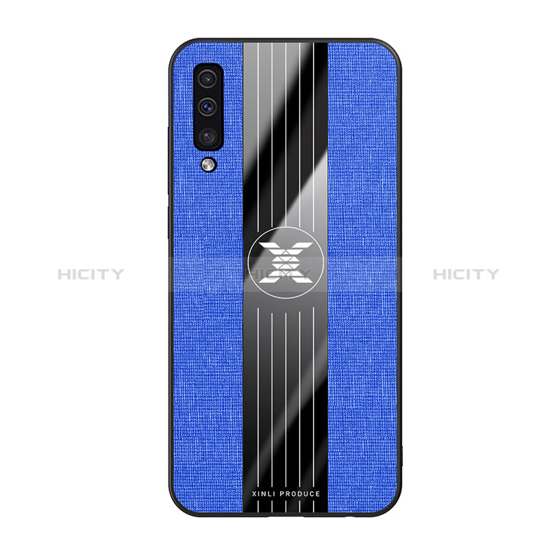 Coque Ultra Fine Silicone Souple Housse Etui X02L pour Samsung Galaxy A50 Bleu Plus