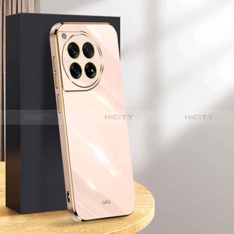 Coque Ultra Fine Silicone Souple Housse Etui XL1 pour OnePlus 12R 5G Or Rose Plus
