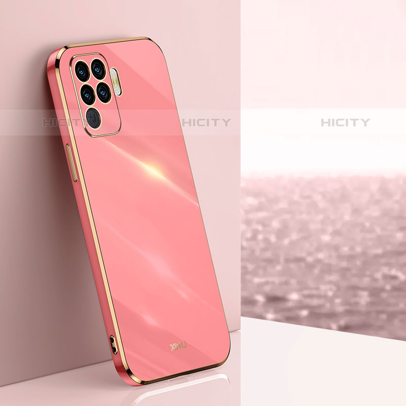 Coque Ultra Fine Silicone Souple Housse Etui XL1 pour Oppo Reno5 Lite Rose Rouge Plus