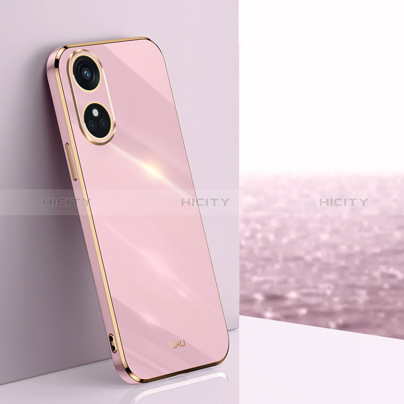 Coque Ultra Fine Silicone Souple Housse Etui XL1 pour Oppo Reno8 T 4G Violet Clair Plus