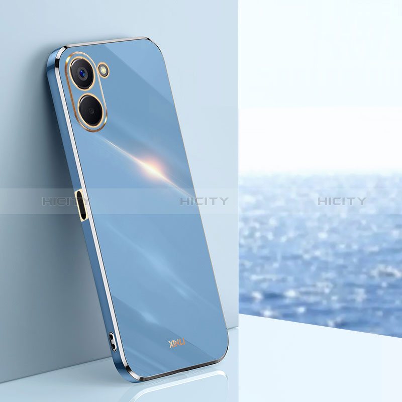 Coque Ultra Fine Silicone Souple Housse Etui XL1 pour Realme V30t 5G Bleu Plus