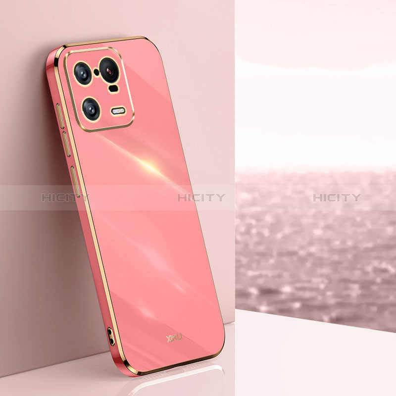 Coque Ultra Fine Silicone Souple Housse Etui XL1 pour Xiaomi Mi 13 Pro 5G Rose Rouge Plus