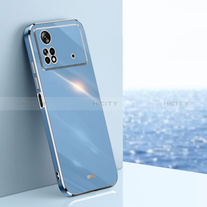 Coque Ultra Fine Silicone Souple Housse Etui XL1 pour Xiaomi Redmi Note 11E Pro 5G Bleu Plus