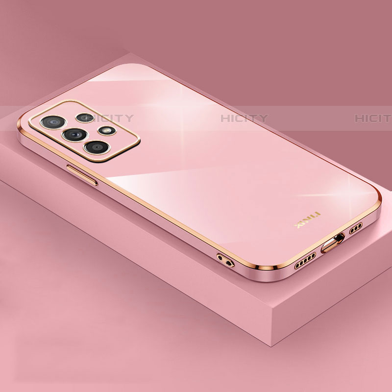 Coque Ultra Fine Silicone Souple Housse Etui XL4 pour Samsung Galaxy A72 5G Or Rose Plus