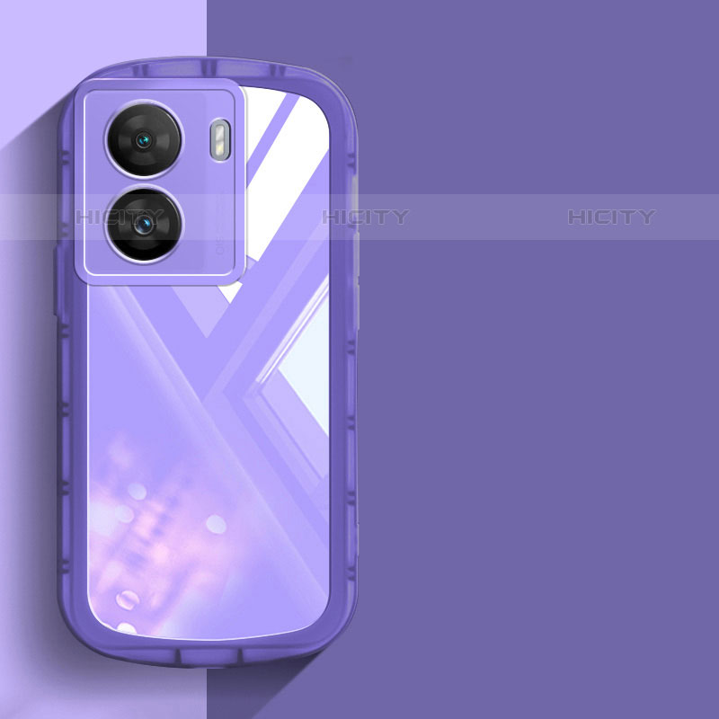 Coque Ultra Fine Silicone Souple Housse Etui YK1 pour Vivo iQOO Z7 5G Violet Plus