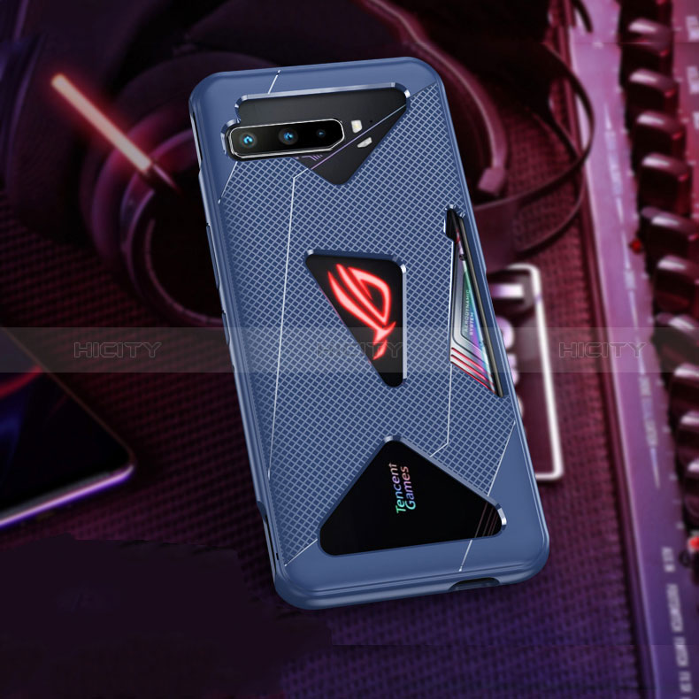 Coque Ultra Fine Silicone Souple Housse Etui ZJ1 pour Asus ROG Phone 3 Bleu Plus