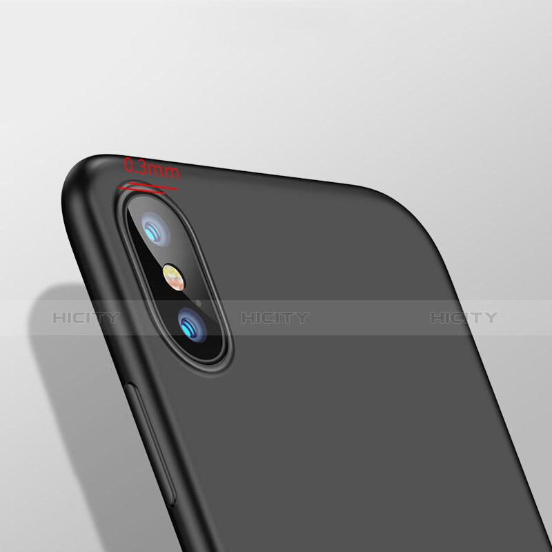 Coque Ultra Fine Silicone Souple pour Apple iPhone X Noir Plus