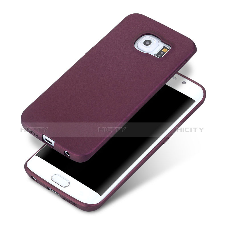 Coque Ultra Fine Silicone Souple pour Samsung Galaxy S6 Edge SM-G925 Violet Plus